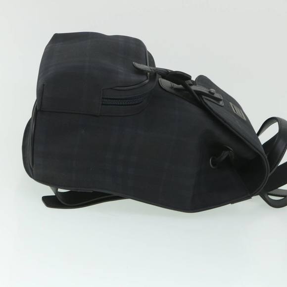 BURBERRY Nova Check Backpack Nylon Black Auth ki3564 - Picture 3 of 16